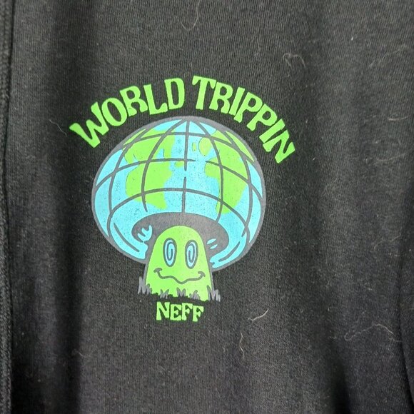 Neff World Trippin Psychedelic Graphic Hoodie L - Picture 3 of 6